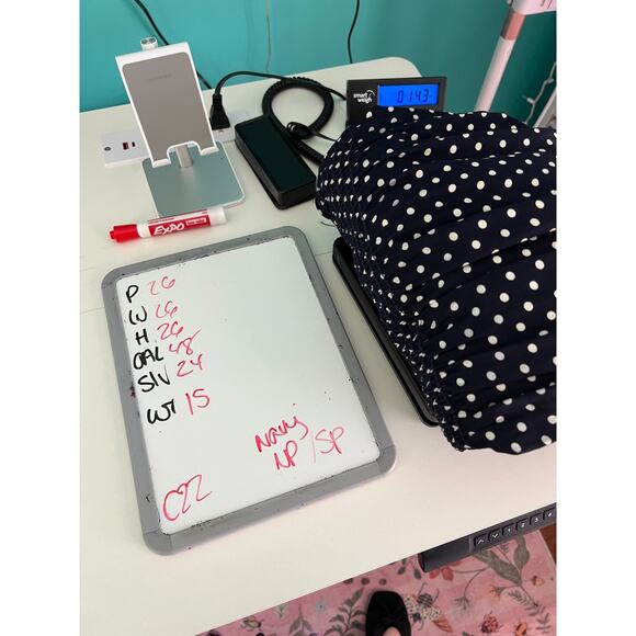 Greg Adams Woman Cowl Neck Long Sleeve Drop Waist 80s Blue Polka Dot Dress 18/XL - Picture 6 of 6